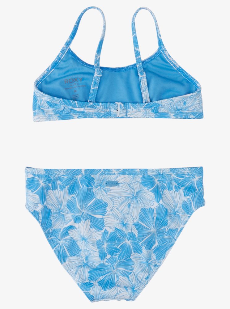 AZURE Blue Kids' Roxy 7-16 Joyful Ride Bralette Two-Piece Swim Set Bikinis | USA AKLP-50316