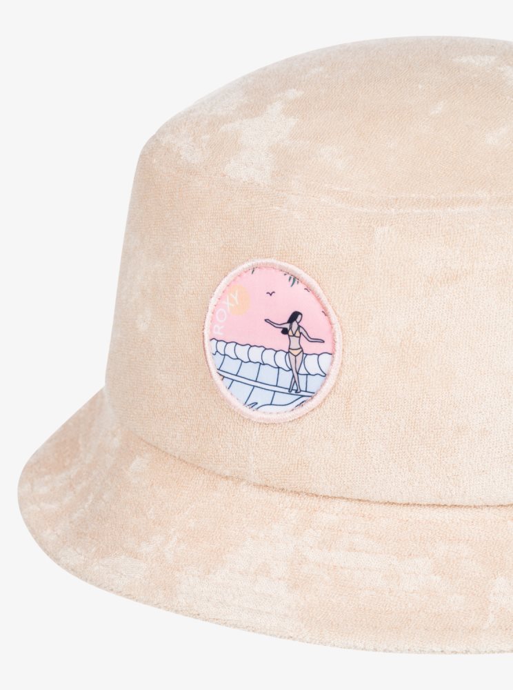 Beige Kids' Roxy 4-16 Astral Aura Bucket Hats | USA ZJXW-96053