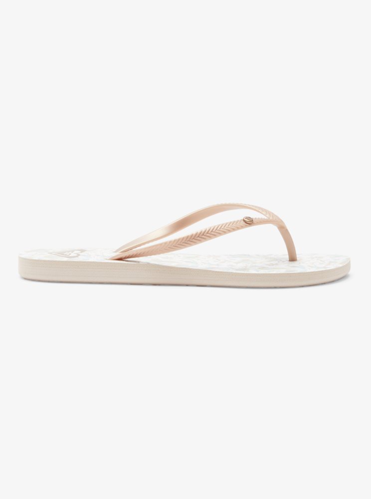 Beige Women's Roxy Bermuda Sandals | USA FTHB-09164