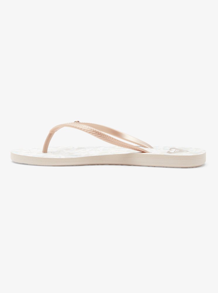 Beige Women's Roxy Bermuda Sandals | USA FTHB-09164