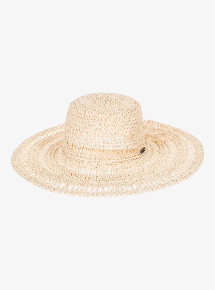 Beige Women's Roxy Bohemian Lover Sun Hats | USA SZJI-68120