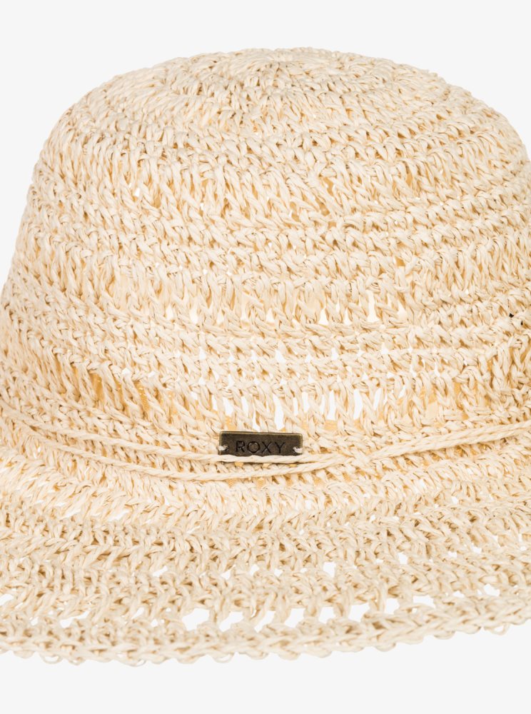 Beige Women's Roxy Bohemian Lover Sun Hats | USA SZJI-68120