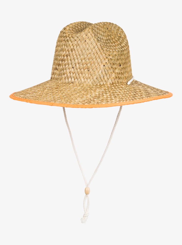 Beige Women's Roxy Coffee Blues Sun Hats | USA PSWH-46952