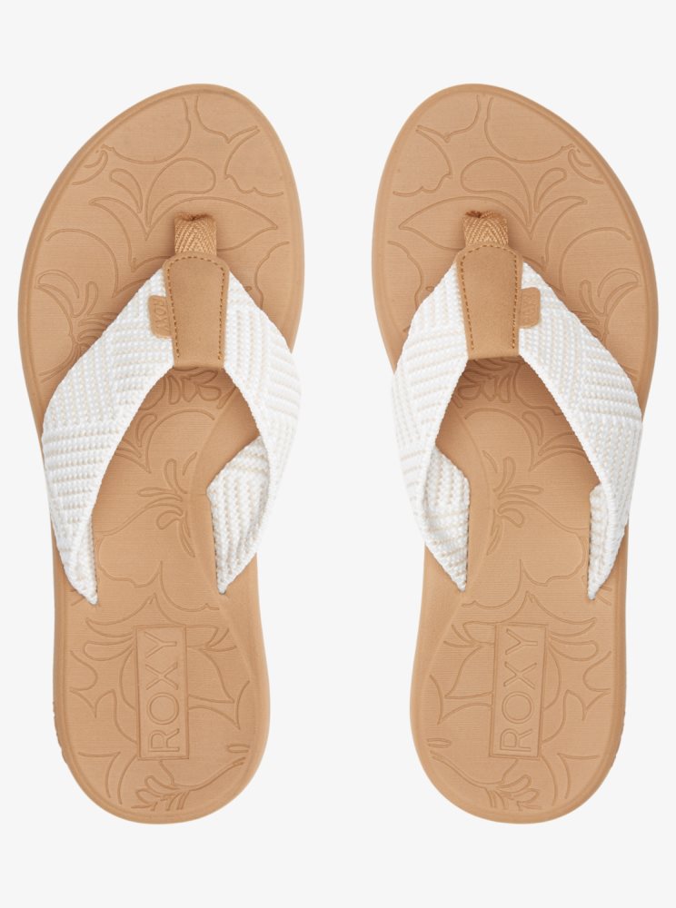 Beige Women's Roxy Colbee Hi Sandals | USA WQSY-57390