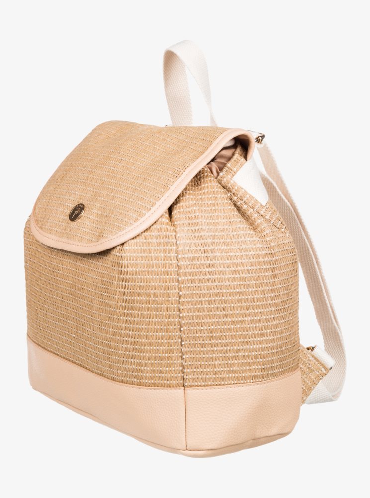 Beige Women's Roxy Island Key Beach Backpacks | USA VKWT-35718