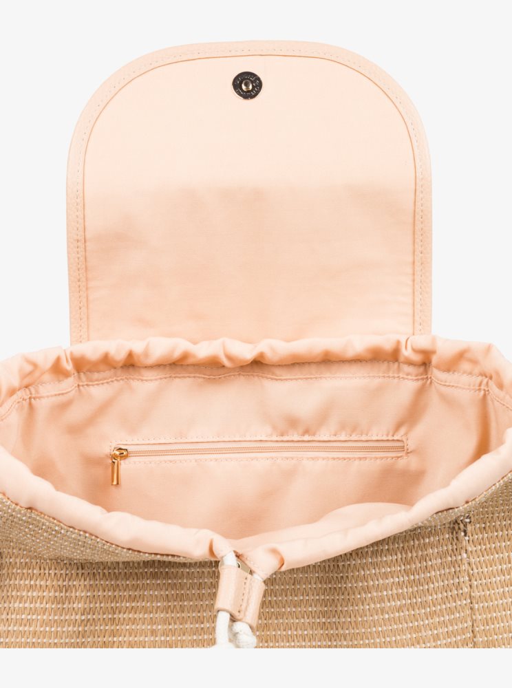 Beige Women's Roxy Island Key Beach Backpacks | USA VKWT-35718