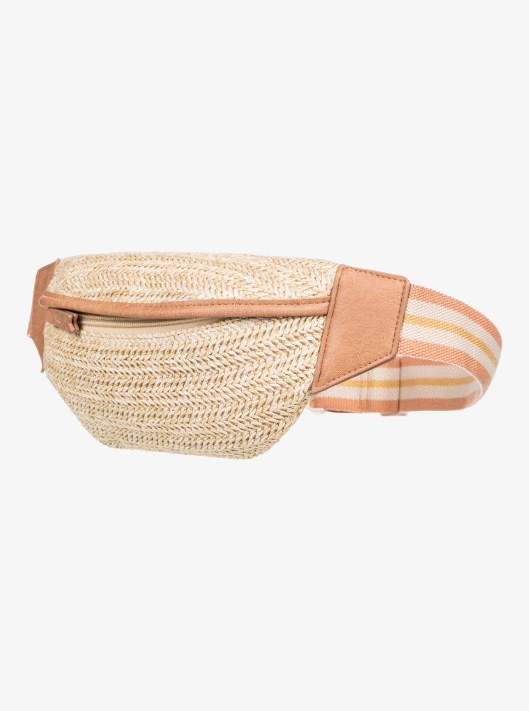 Beige Women's Roxy Party Waves Fanny Pack Bags | USA LXDS-64173