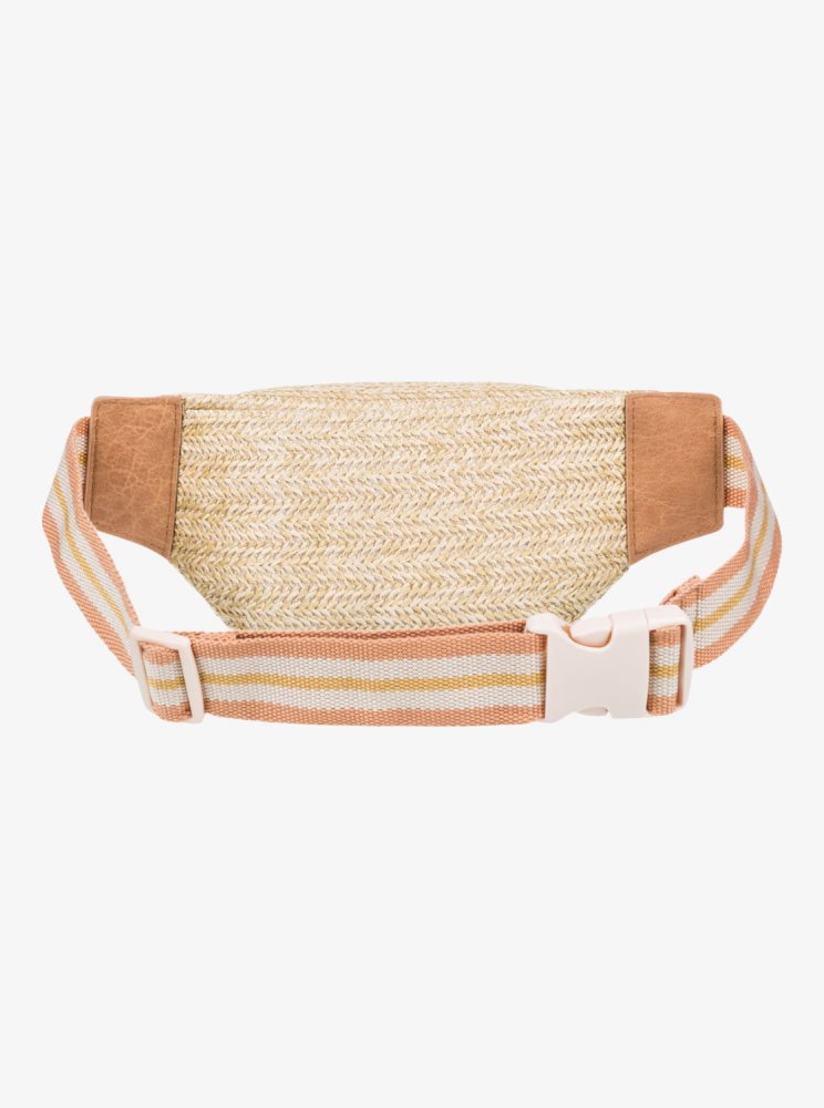 Beige Women's Roxy Party Waves Fanny Pack Bags | USA LXDS-64173