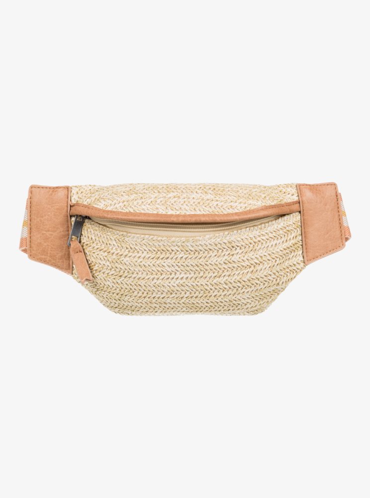 Beige Women\'s Roxy Party Waves Fanny Pack Bags | USA LXDS-64173