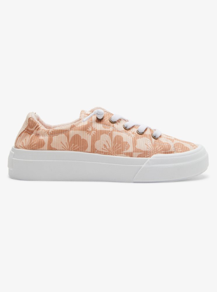 Beige Women's Roxy Rae Sneakers | USA KXQY-60879