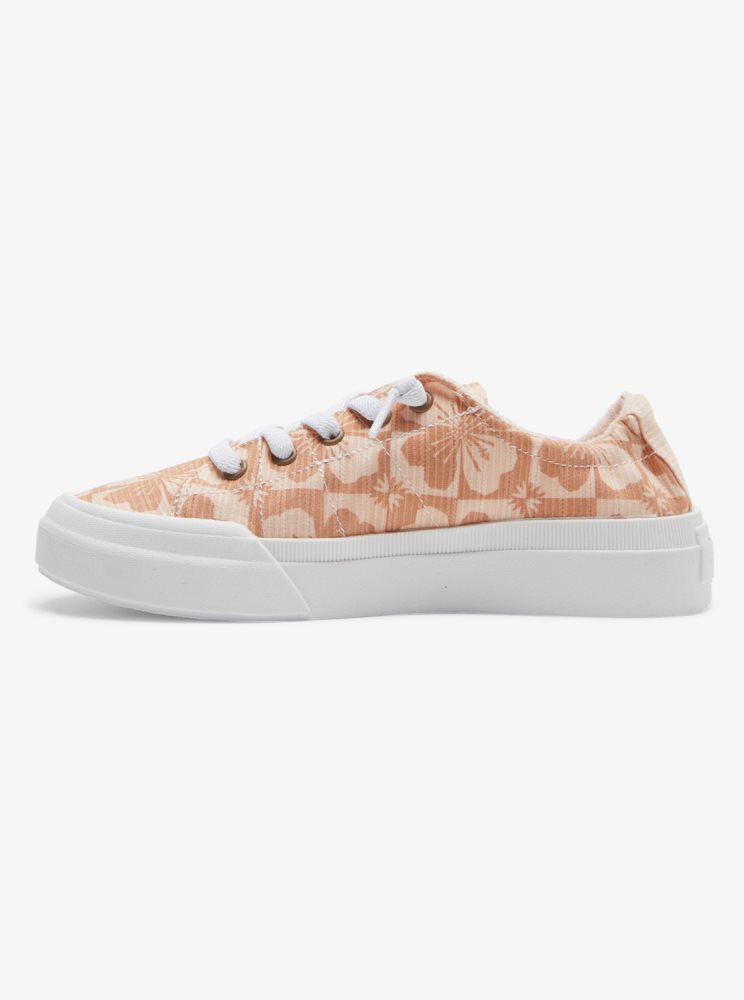 Beige Women's Roxy Rae Sneakers | USA KXQY-60879