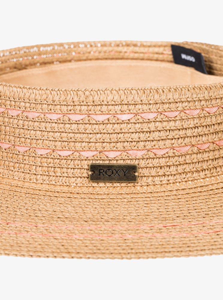 Beige Women's Roxy Woodrose Sun Hats | USA HDQA-39468