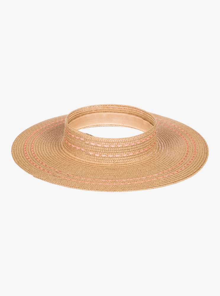 Beige Women's Roxy Woodrose Sun Hats | USA HDQA-39468