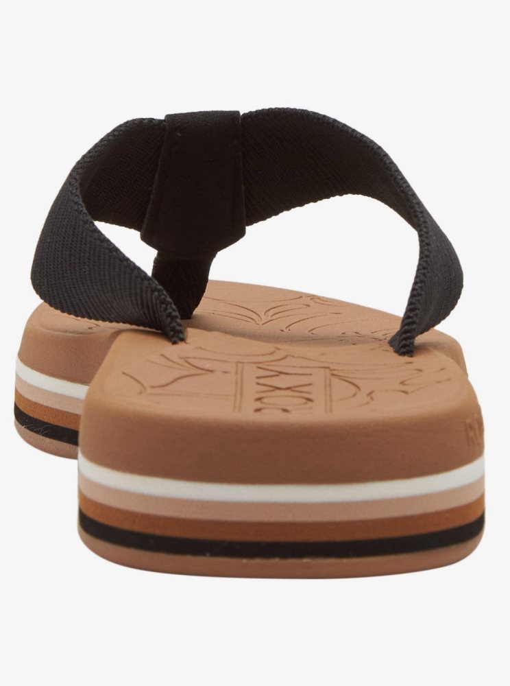 Black / Brown Women's Roxy Colbee Hi Sandals | USA DCUT-64879