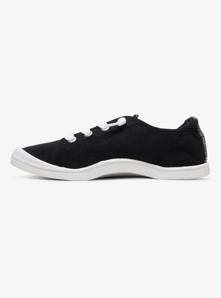 Black / Dark Grey Women's Roxy Bayshore Sneakers | USA MOIX-67138