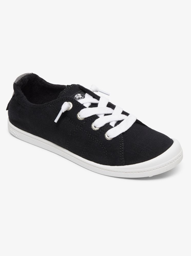 Black / Dark Grey Women\'s Roxy Bayshore Sneakers | USA MOIX-67138