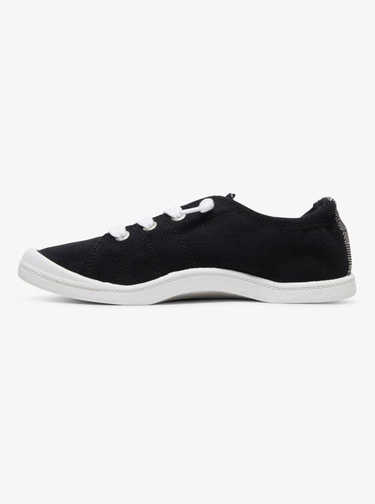 Black / Dark Grey Women's Roxy Bayshore Sneakers | USA WJBI-37049