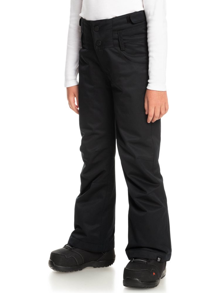 Black Kids' Roxy 4-16 Diversion Insulated Snow Pants | USA OFHE-37052