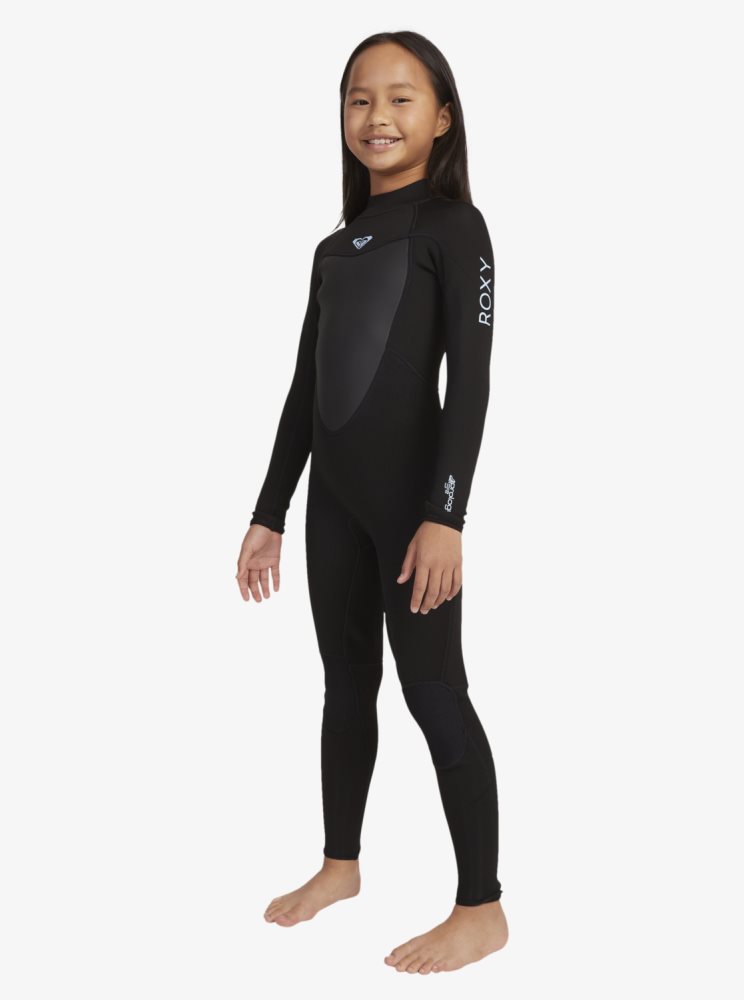 Black Kids' Roxy 8-16 3/2mm Prologue Back Zip Wetsuit | USA JLEP-25378