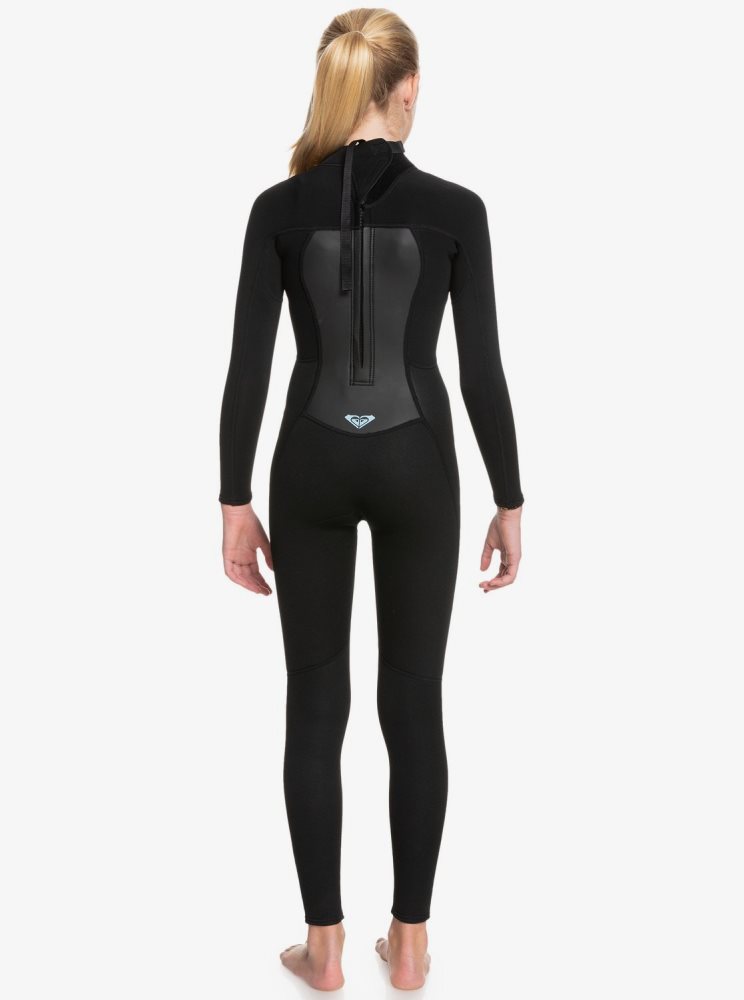 Black Kids' Roxy 8-16 4/3mm Prologue Back Zip Wetsuit | USA PFTE-87239