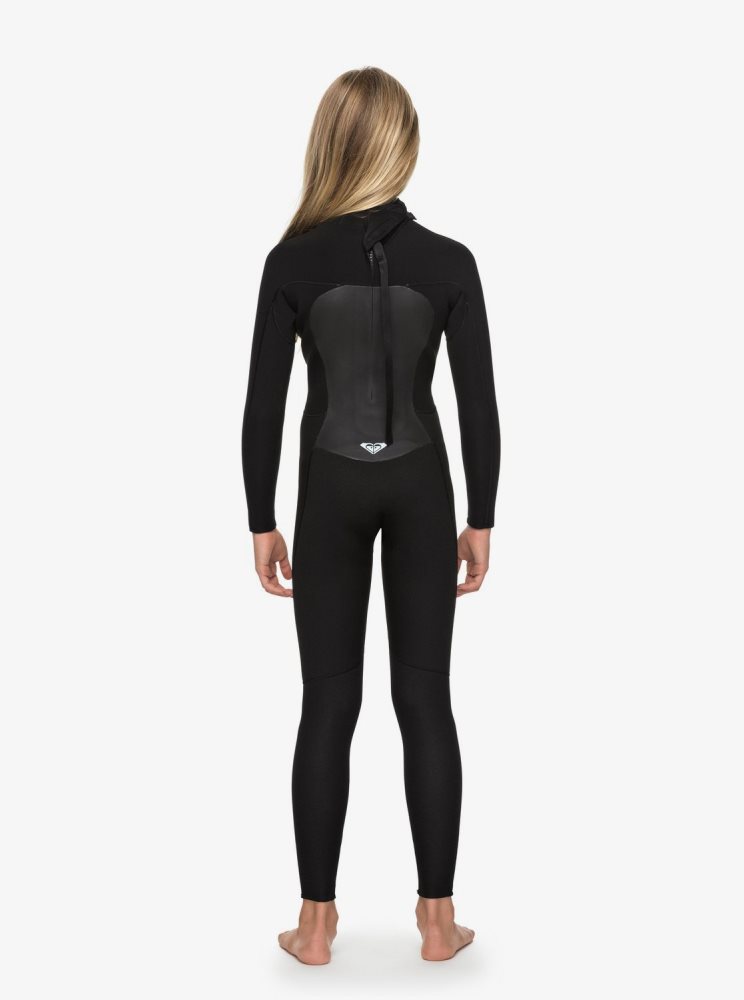 Black Kids' Roxy 8-16 5/4/3 Prologue Back Zip Wetsuit | USA TASF-21754