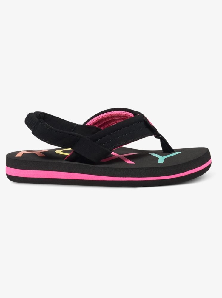 Black Kids' Roxy Vista Sandals | USA IJRP-08947