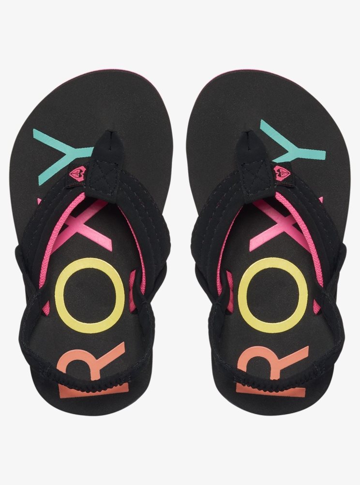 Black Kids' Roxy Vista Sandals | USA IJRP-08947