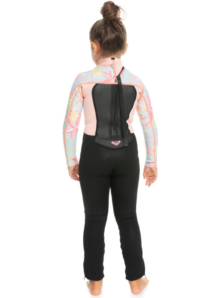 Black Multicolor Kids' Roxy 2-7 4/3mm Prologue Back Zip Wetsuit | USA KOUR-87963