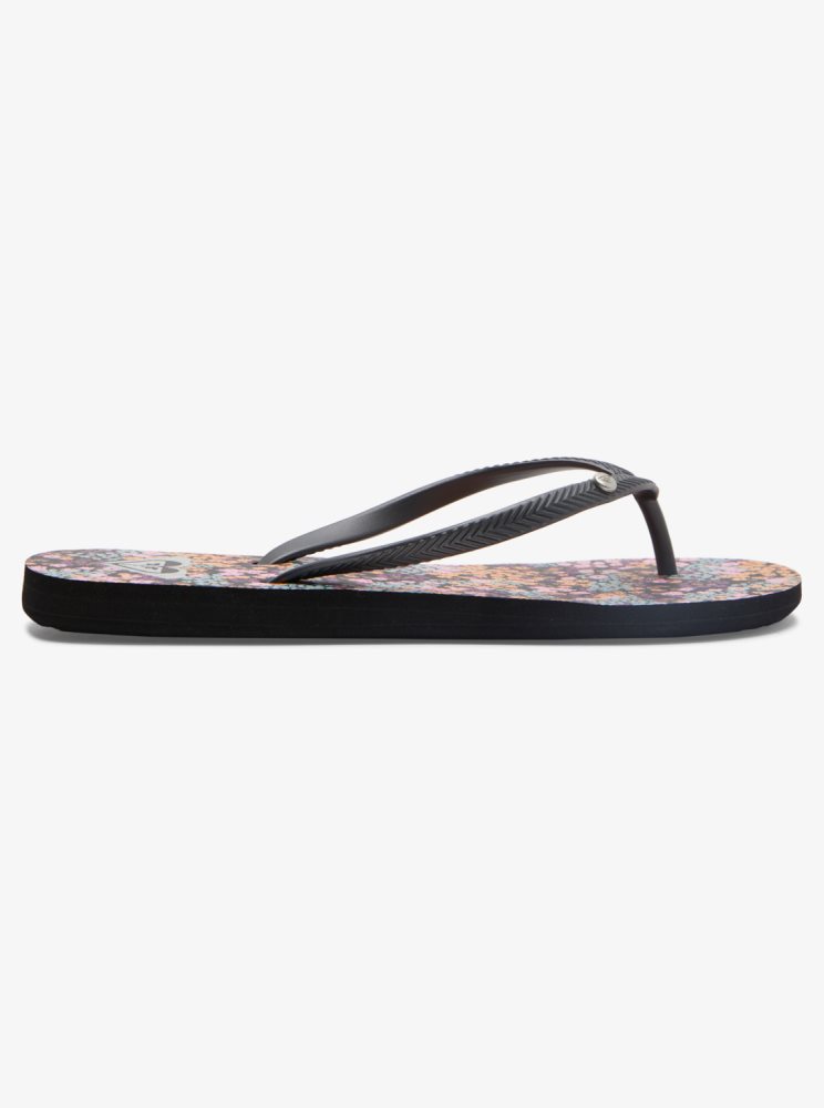 Black / Orange Women's Roxy Bermuda Sandals | USA UPSO-58496