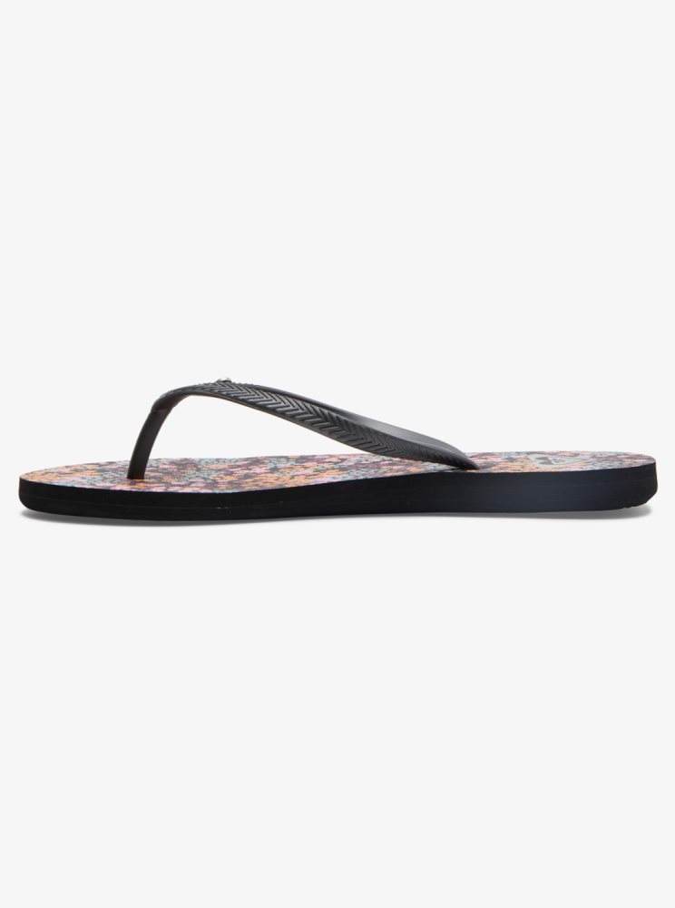 Black / Orange Women's Roxy Bermuda Sandals | USA UPSO-58496