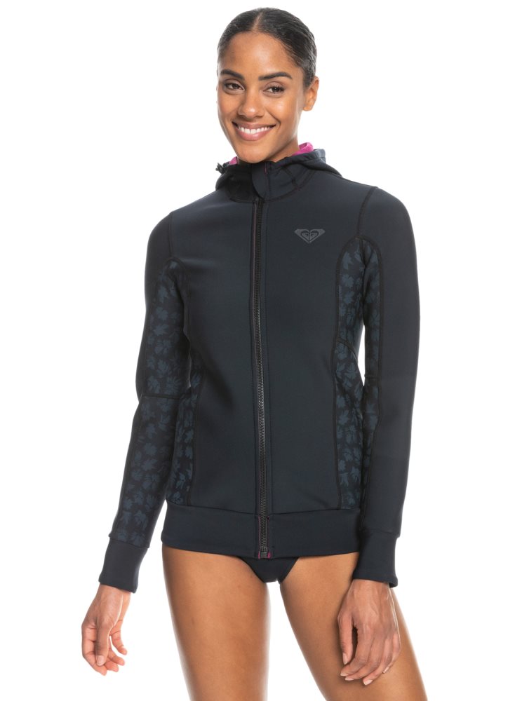 Black Women\'s Roxy 1mm Swell Series Wetsuit | USA RKSC-56079