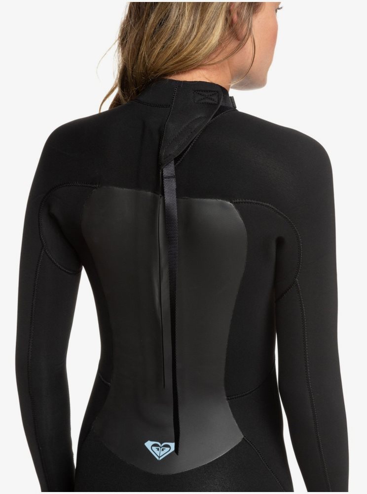 Black Women's Roxy 3/2mm Prologue Back Zip Wetsuit | USA PLQD-80791