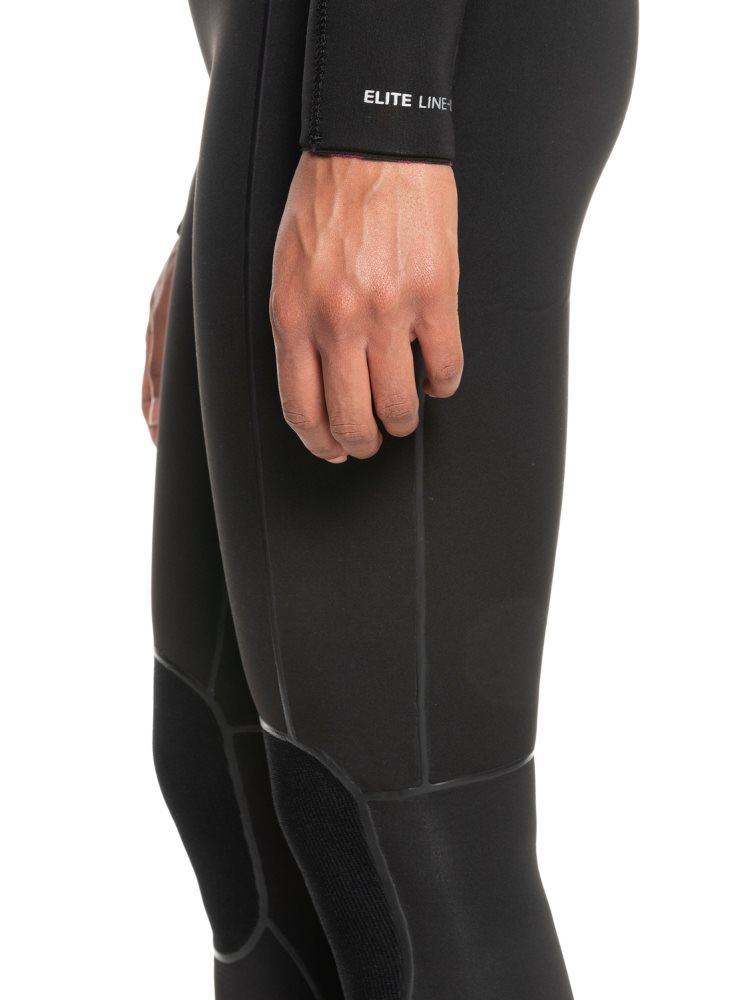 Black Women's Roxy 4/3mm Elite Chest Zip Wetsuit | USA YTML-96038