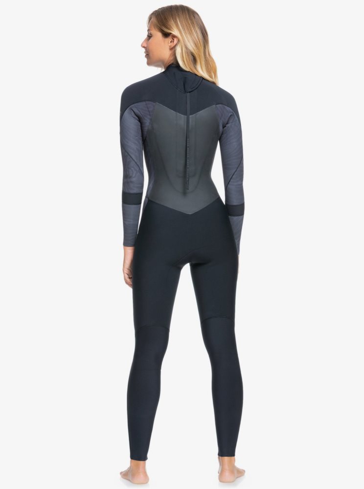 Black Women's Roxy 4/3mm Syncro GBS L/SL Wetsuit | USA OJRK-31896