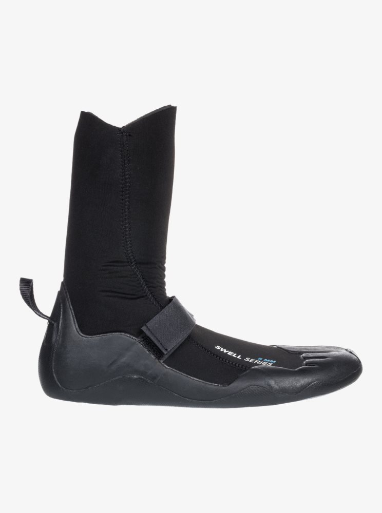 Black Women's Roxy 5mm Swell Round Toe Wetsuit Boots | USA WFEC-95018