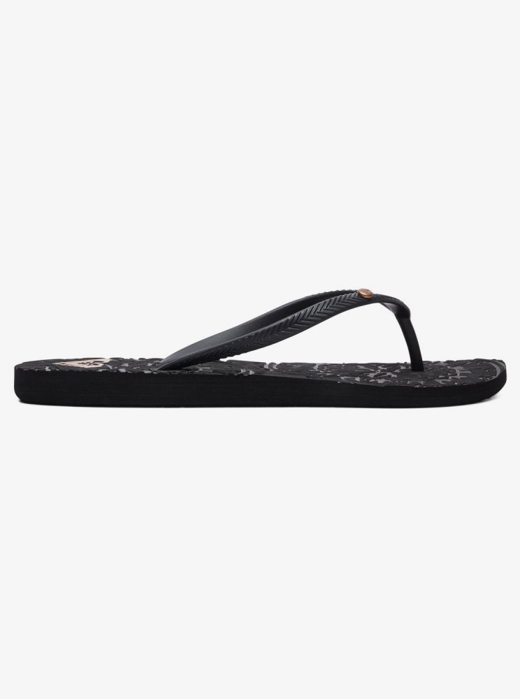 Black Women's Roxy Antilles Sandals | USA PCKF-45162