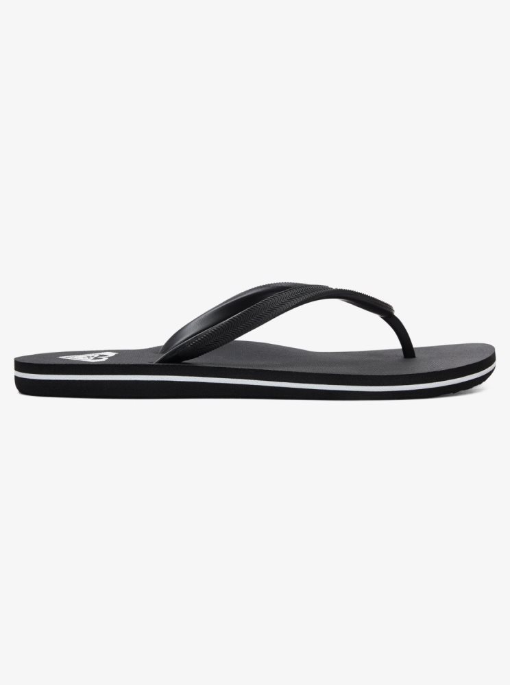 Black Women's Roxy Azul Basic Flip Flops | USA UMBH-41908