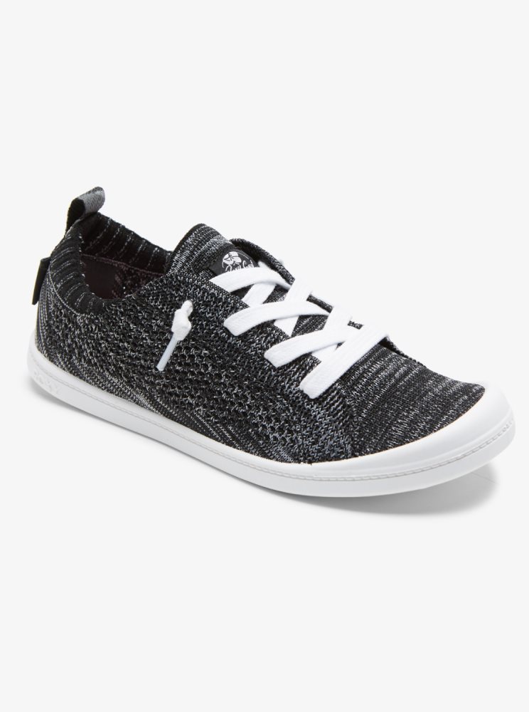 Black Women\'s Roxy Bayshore Closed Sneakers | USA RWBL-48501