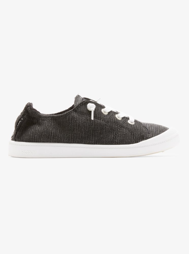 Black Women's Roxy Bayshore Plus Sneakers | USA GPHJ-17526