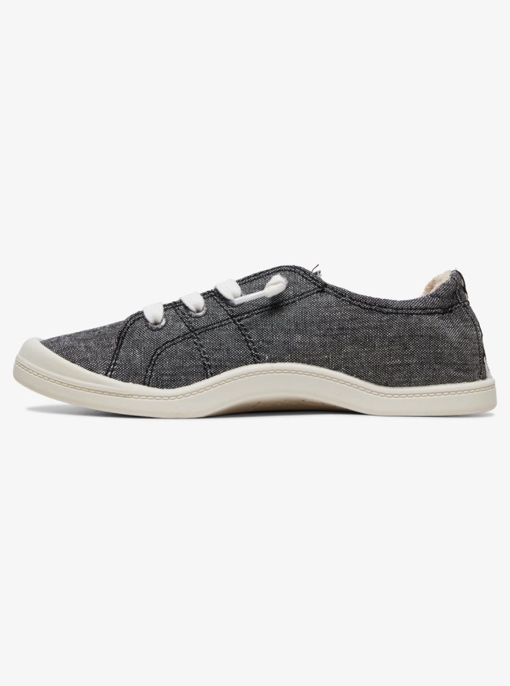 Black Women's Roxy Bayshore Sneakers | USA XGCJ-14785