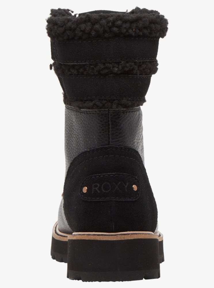 Black Women's Roxy Brandi Lace-Up Boots | USA UCZI-92480