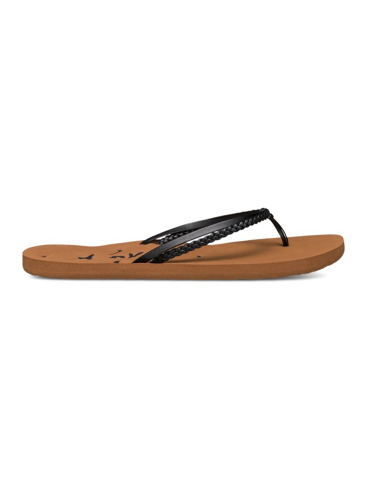 Black Women's Roxy Cabo Sandals | USA CEWD-95036