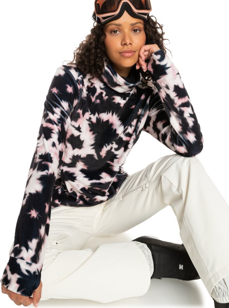 Black Women's Roxy Deltine Fleece Pullover Jackets | USA THLB-45189