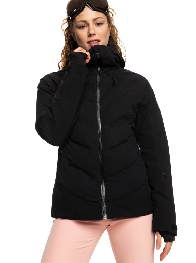 Black Women's Roxy Dusk WarmLink Insulated Ski Jackets | USA UYPZ-01698