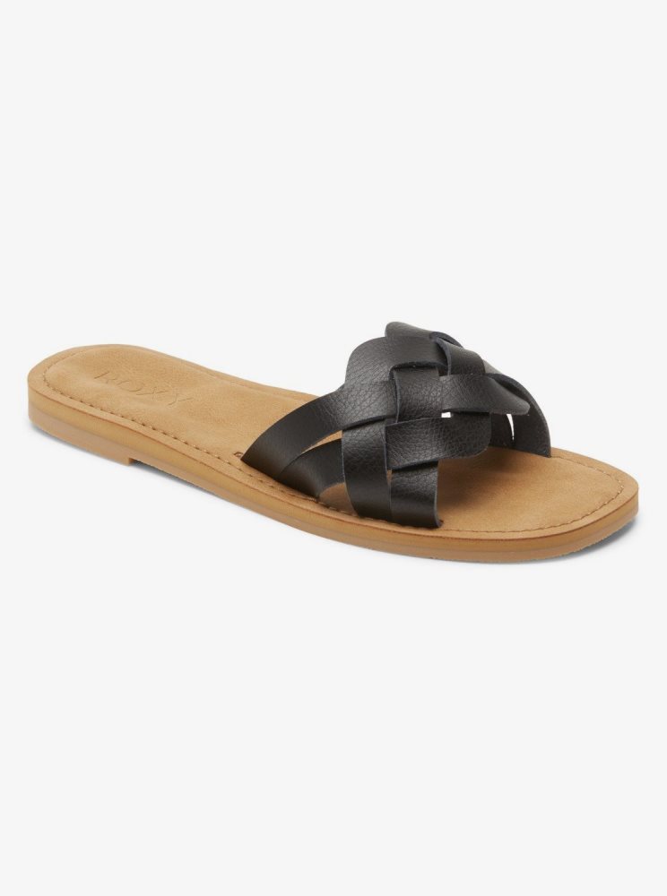 Black Women's Roxy Edessa Sandals | USA AYIB-28617