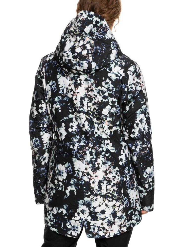 Black Women's Roxy GORE-TEX® Glade Printed Insulated Ski Jackets | USA YBDE-23674