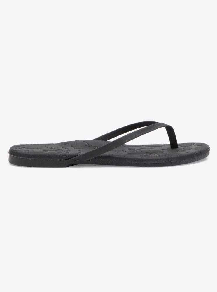 Black Women's Roxy Gabbie Flip Flops | USA EIQA-45089