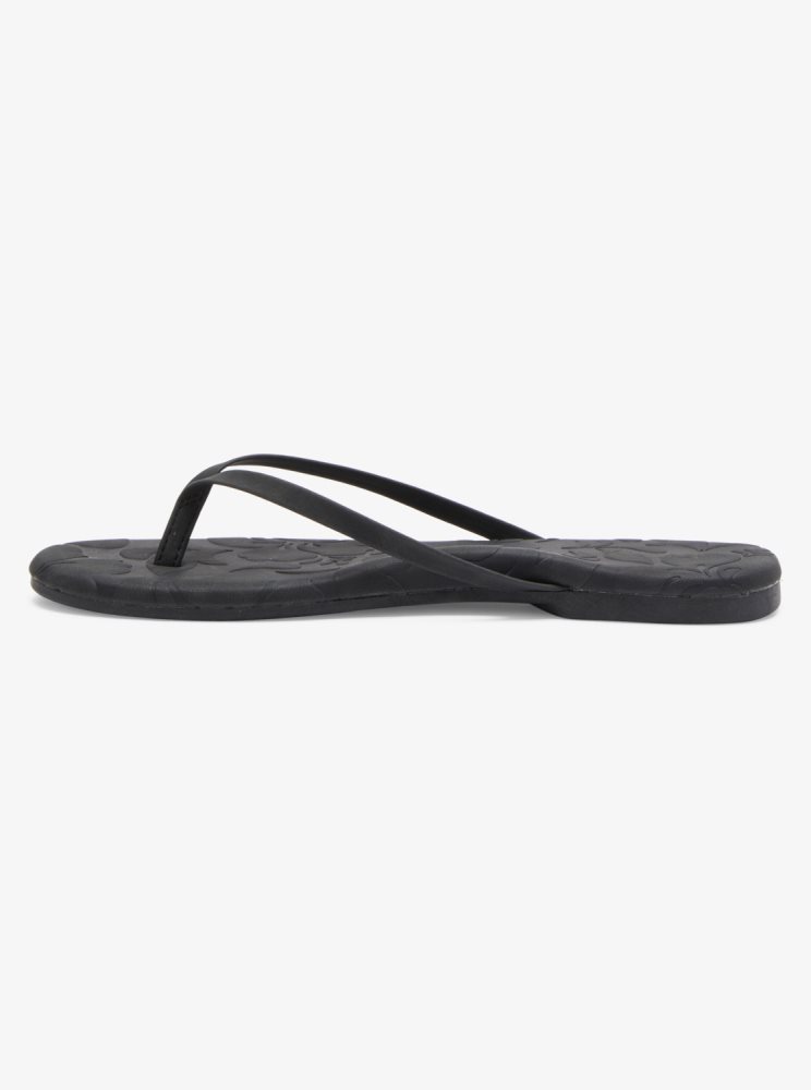 Black Women's Roxy Gabbie Flip Flops | USA EIQA-45089