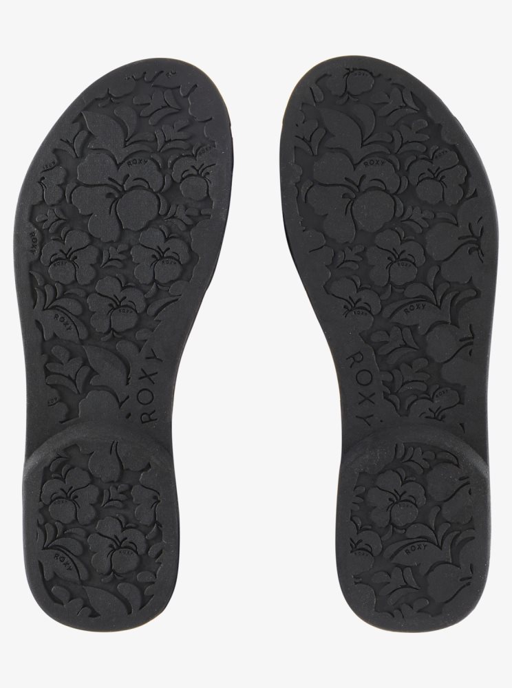 Black Women's Roxy Gabbie Flip Flops | USA EIQA-45089