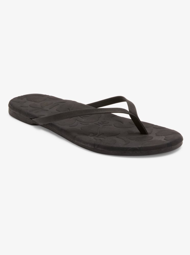 Black Women\'s Roxy Gabbie Flip Flops | USA EIQA-45089